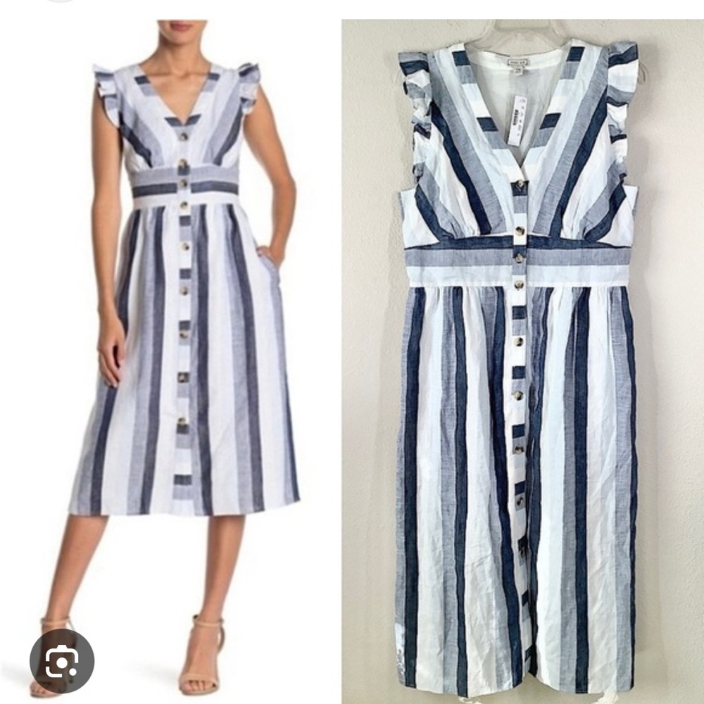 Point Sur linen dress J. crew size 00 Xs